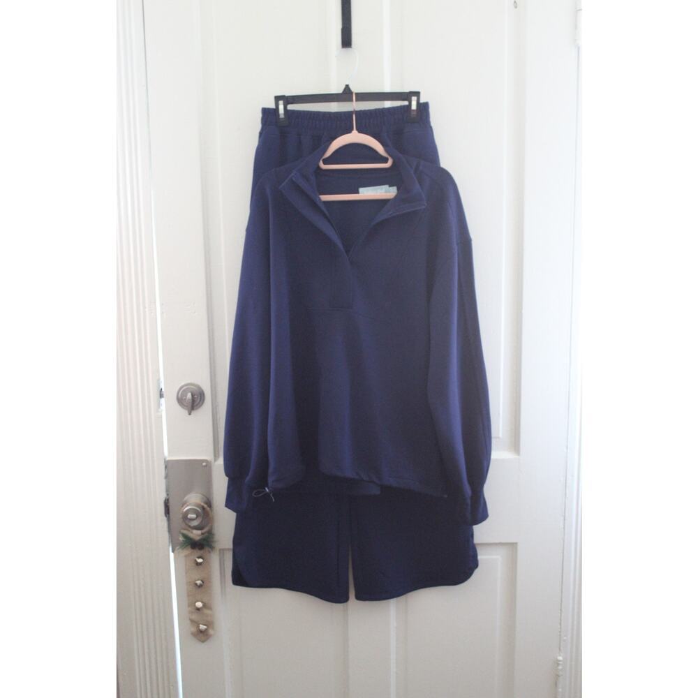 Women Southern Shirt Astroknit Performance Quarter Zip Pullover Pant Set Size L